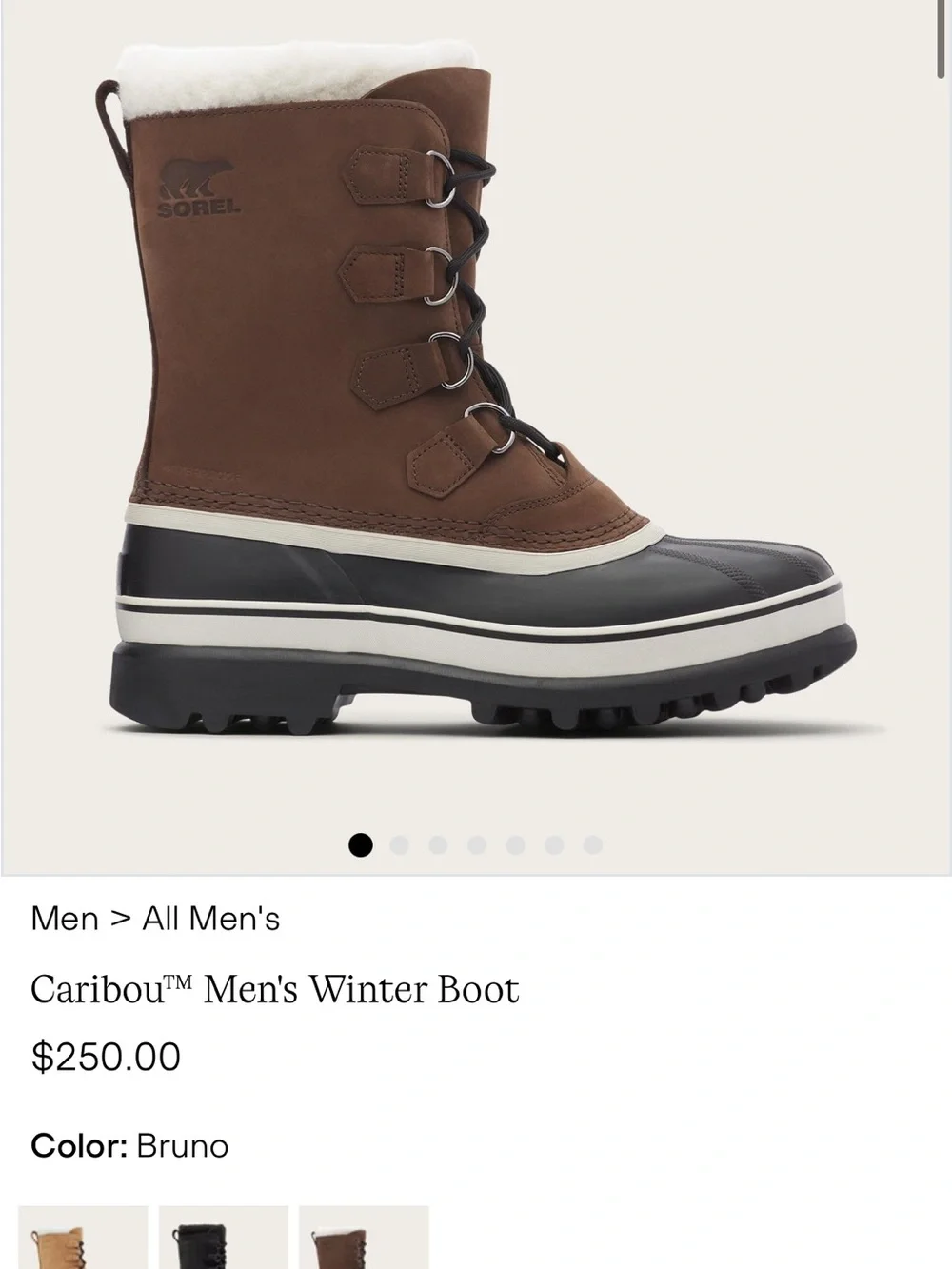 NWT Sorel Men's Caribou Boot 10.5